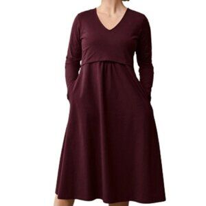 Boob Design Maternity/Nursing Cotton Dress with pockets